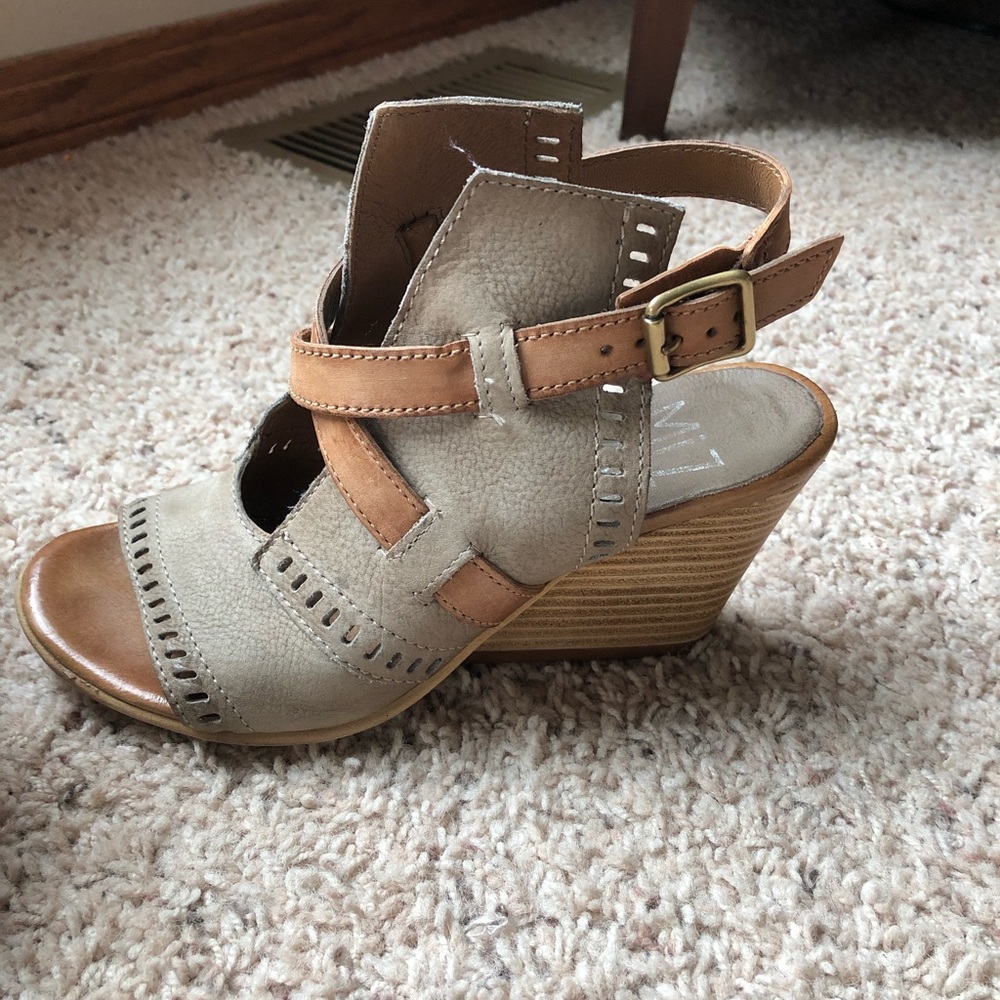 Miz Mooz taupe wedge